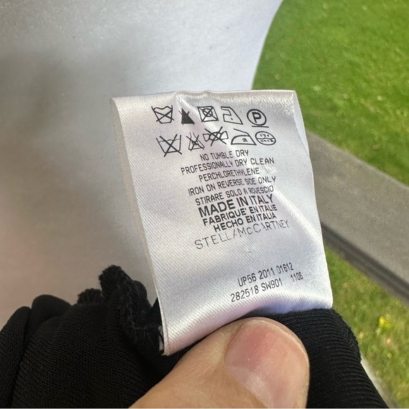 Stella McCartney Made in Italy Stretch Rayon Black Draped Dress Size 40 NWT - Picture 9 of 11